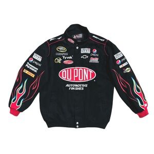NASCAR vintage Racing bomber jacket in black and multi-colour #racing
